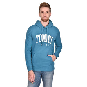 Tommy Jeans pánská modrá mikina Logo Hoodie - XXL (413)
